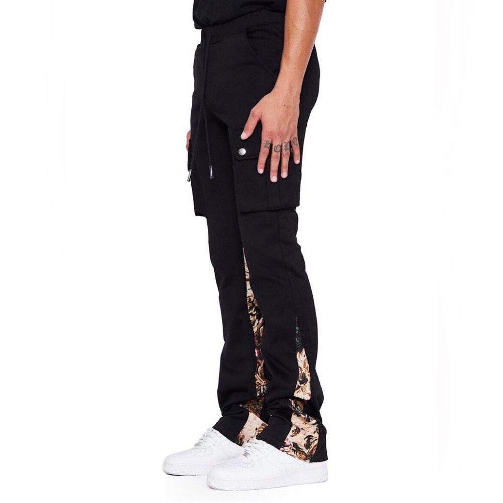 Valabasas Track Pants Blek Le Rat Stacked Brown Multi VLBS2246 Men’s Sz Large